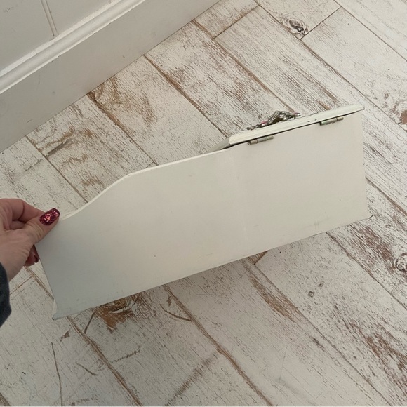 Super sweet vintage shabby chic desk,makeup,jewelry organizer with rhinestones - Picture 4 of 9